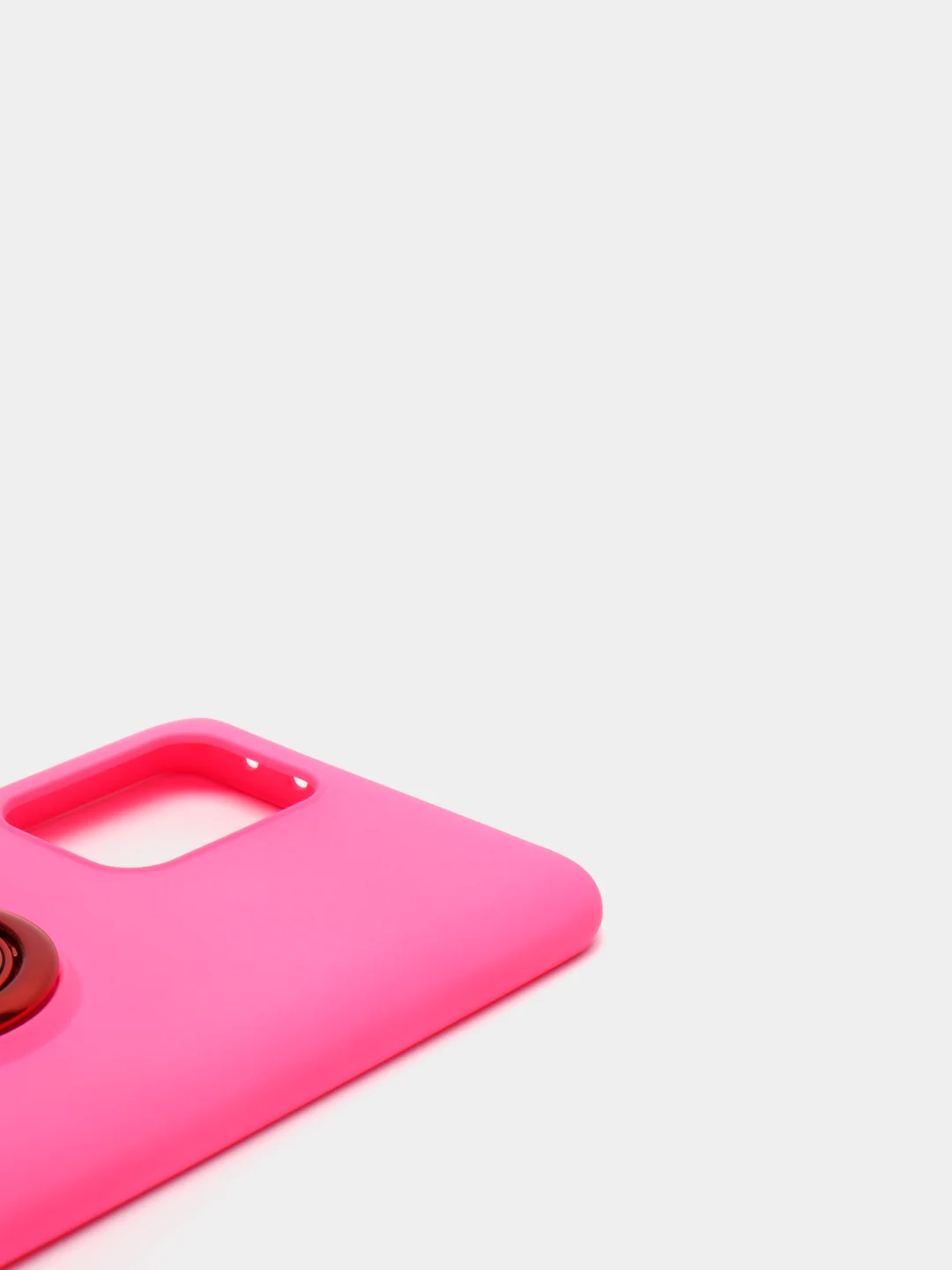 Тёмно-розовый чехол Samsung Galaxy S10 Lite, Самсунг Галакси С10 Лайт силиконовый с кольцом-держателем