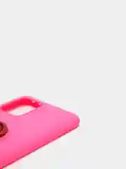 Тёмно-розовый чехол Samsung Galaxy S10 Lite, Самсунг Галакси С10 Лайт силиконовый с кольцом-держателем