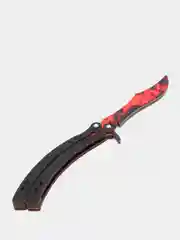 Алый нож деревянный бабочка 1.5 кс го / cs go