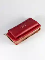 Багровый горизонтальная сумка-клатч через плечо для телефона, кошелька, документов и ключей DP37