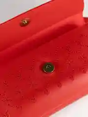 Алый горизонтальная сумка-клатч через плечо для телефона, кошелька, документов и ключей DP37