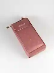 Пудровый вертикальная сумка-клатч через плечо для телефона, кошелька, документов и ключей DP36