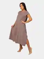 Терракотовый платье женское летнее, хлопок, большие размеры