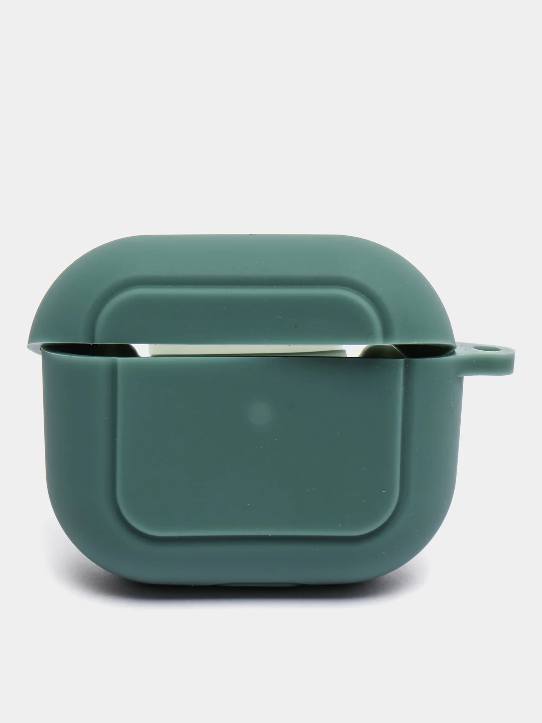 Лесной зеленый чехол для наушников Apple Airpods 3 с карабином силиконовый