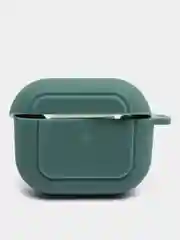 Лесной зеленый чехол для наушников Apple Airpods 3 с карабином силиконовый