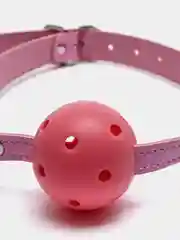 Розовый кляп в рот с шариком для БДСМ, ролевых игр, секса, BDSM атрибутика для взрослых