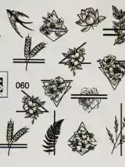 Слайдеры для дизайна ногтей "060 Цветы"