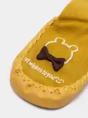 Горчичный носки-тапочки детские, нескользящие