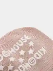 Пудровый носки детские, нескользящие с игрушкой