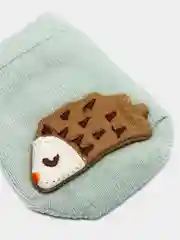 Бирюзовый носки детские, нескользящие с игрушкой