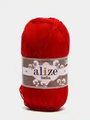 Красный пряжа Alize Bella 100% Хлопок 100 г 360 м