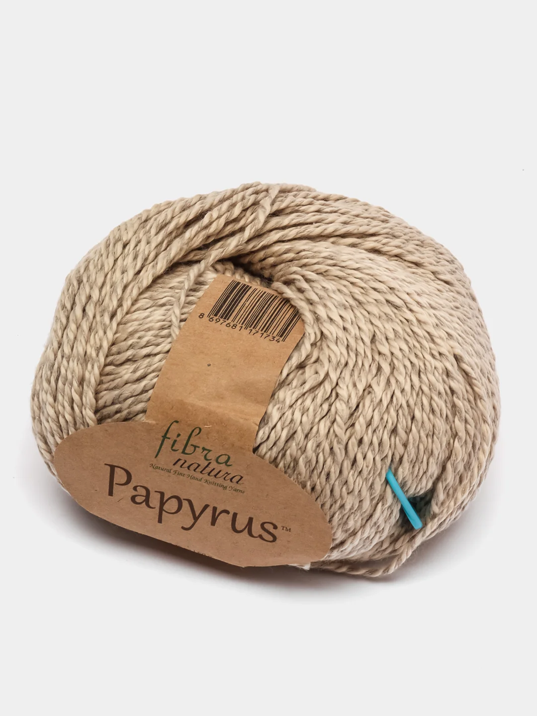Песочный хаки пряжа Fibra Natura Papyrus 78% Хлопок  22% Шелк 50г 120м 1 шт