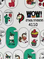Наклейки для ногтей, слайдеры для маникюра и педикюра. Стиль STIKERS. Единороги