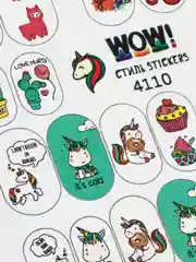Наклейки для ногтей, слайдеры для маникюра и педикюра. Стиль STIKERS. Единороги