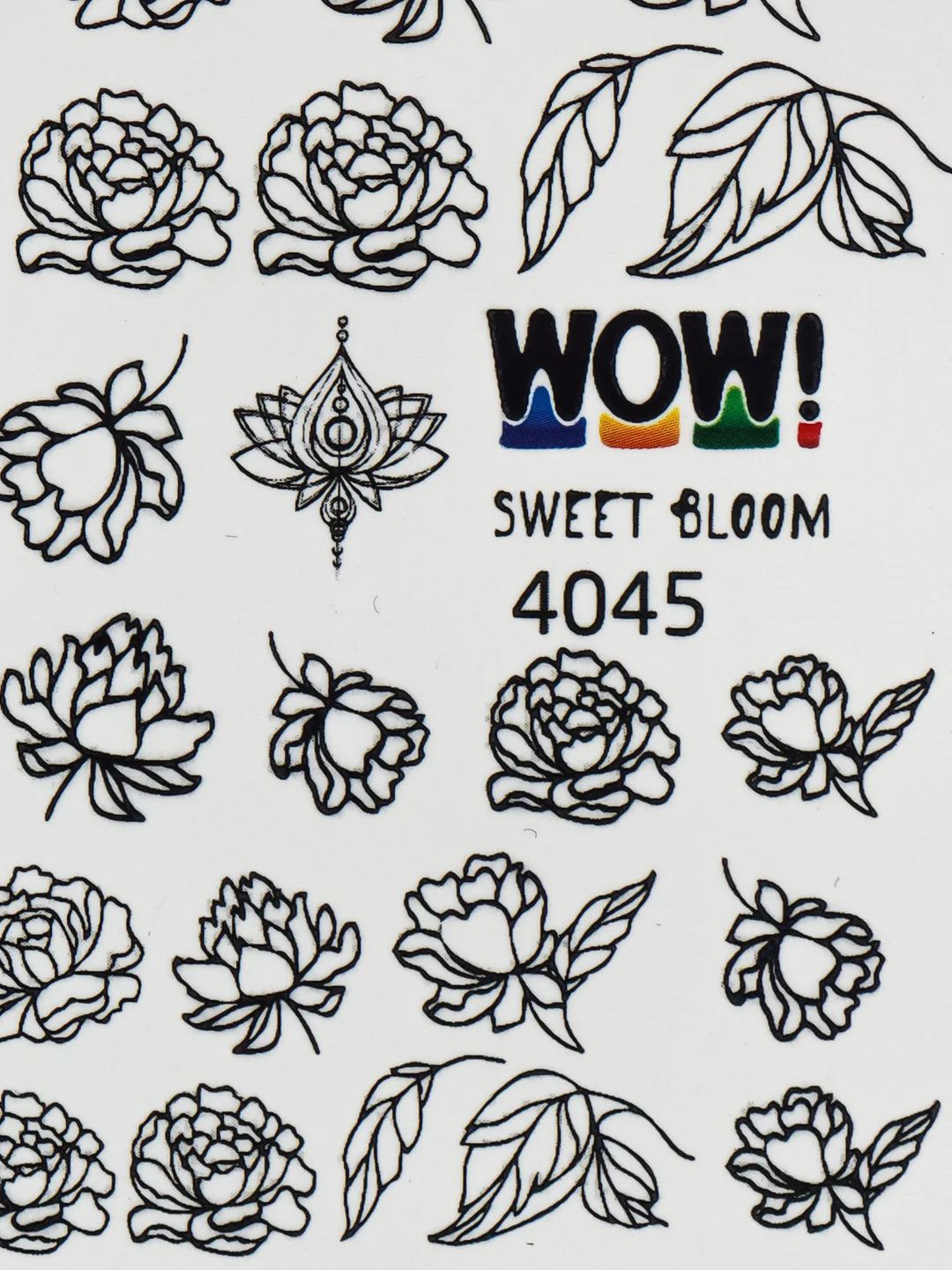 Наклейки для ногтей, слайдеры для маникюра и педикюра SWEET BLOOM