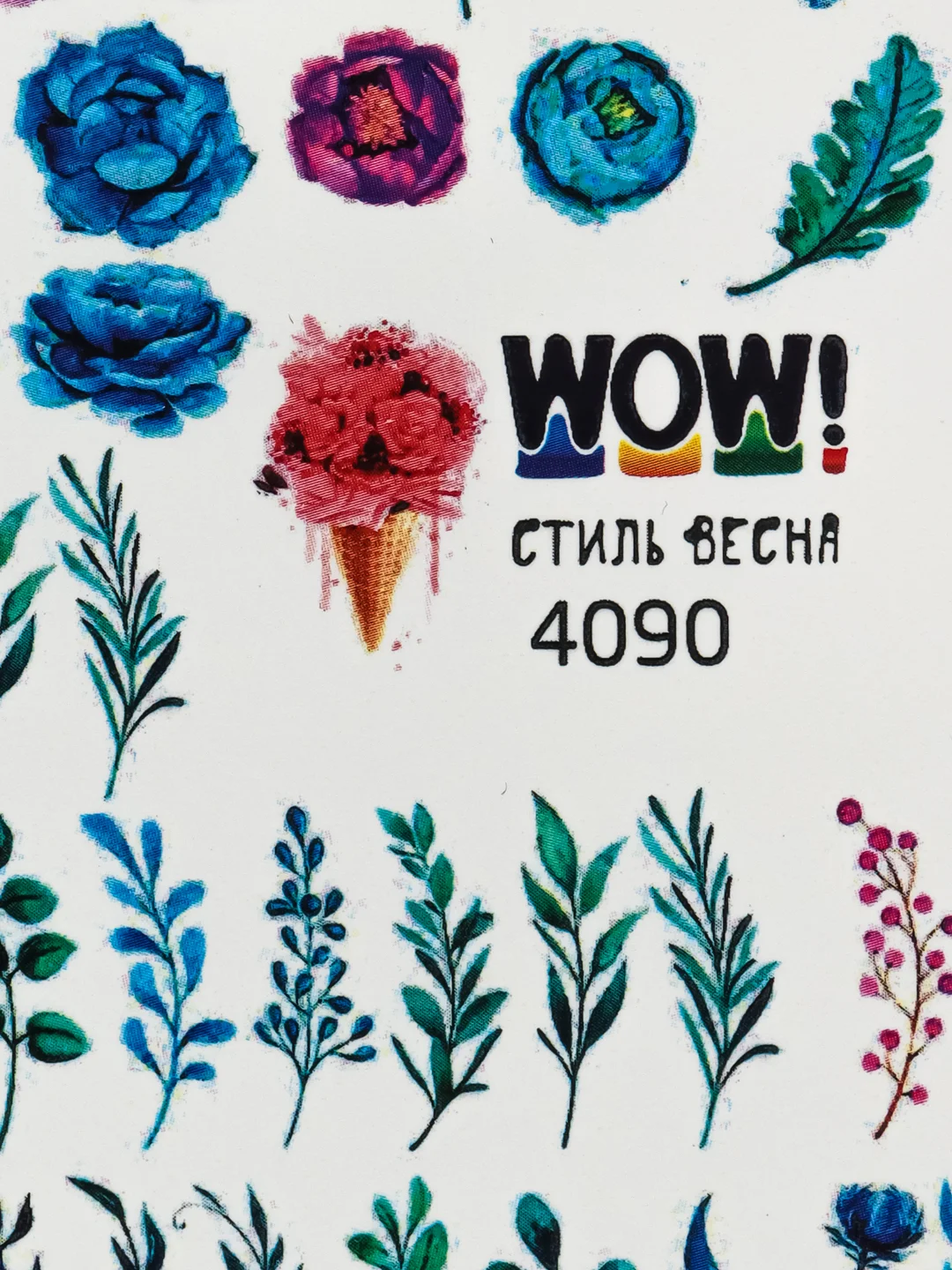 Наклейки для ногтей, слайдеры для маникюра и педикюра. Стиль Весна