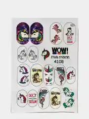 Наклейки для ногтей, слайдеры для маникюра и педикюра. Стиль STIKERS. Единороги
