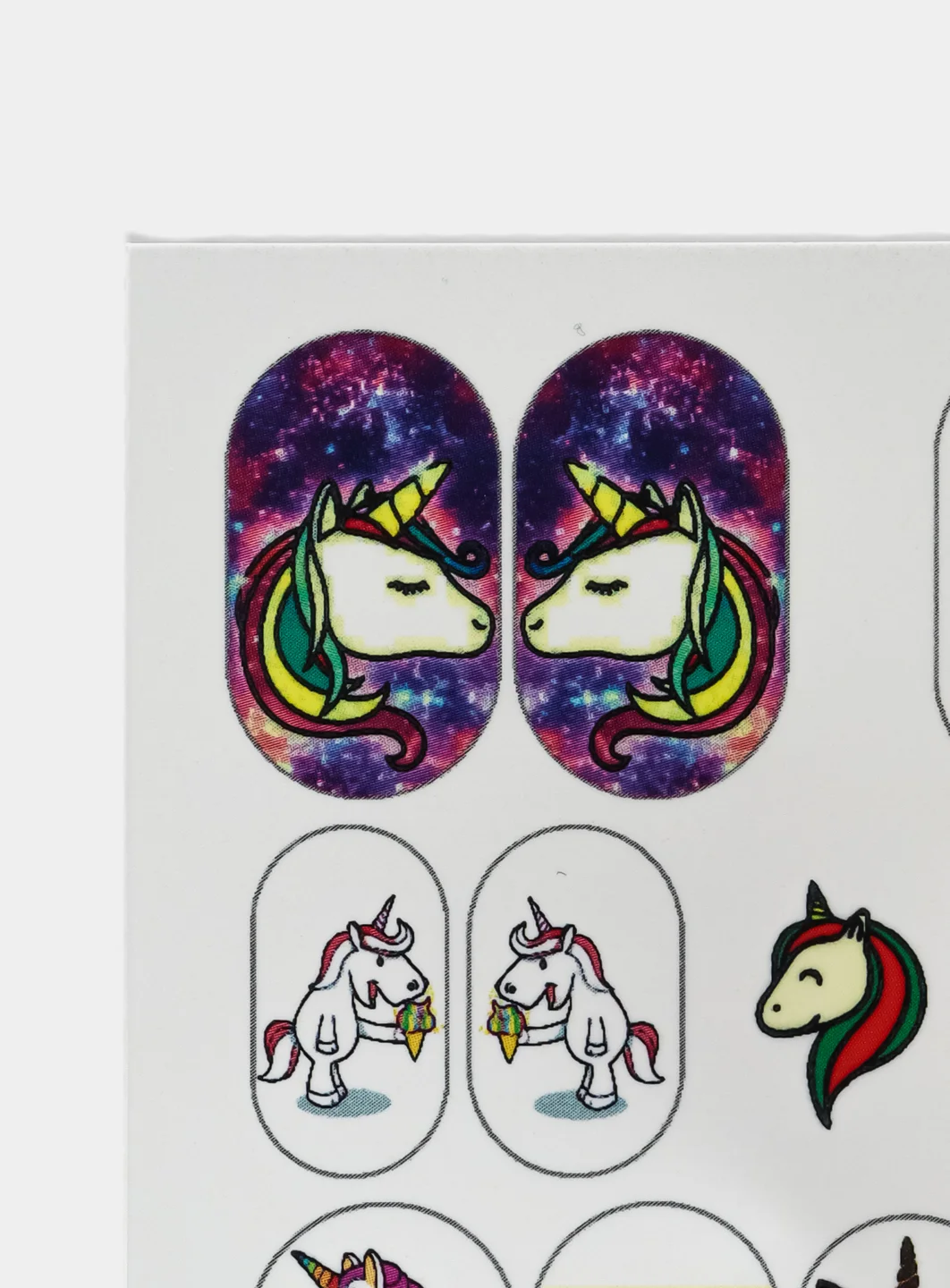 Наклейки для ногтей, слайдеры для маникюра и педикюра. Стиль STIKERS. Единороги