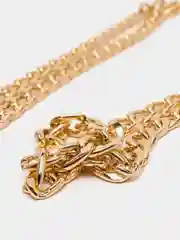 Цепочка для сумки плоская, с карабинами, 9 х 14 мм, 120 см, цвет золотой