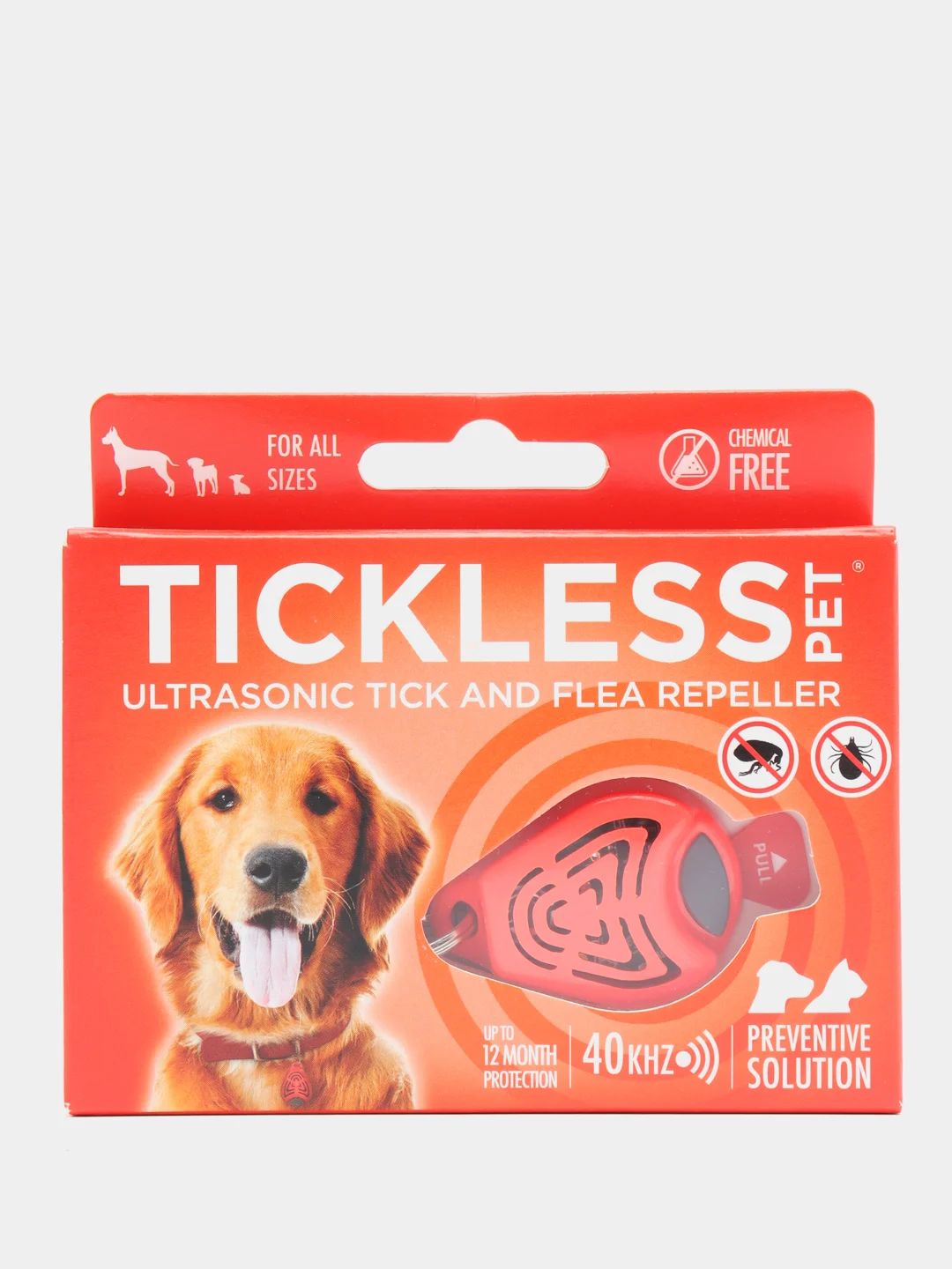 Ультразвуковой отпугиватель клещей TickLess Pet (для животных)оранжевый