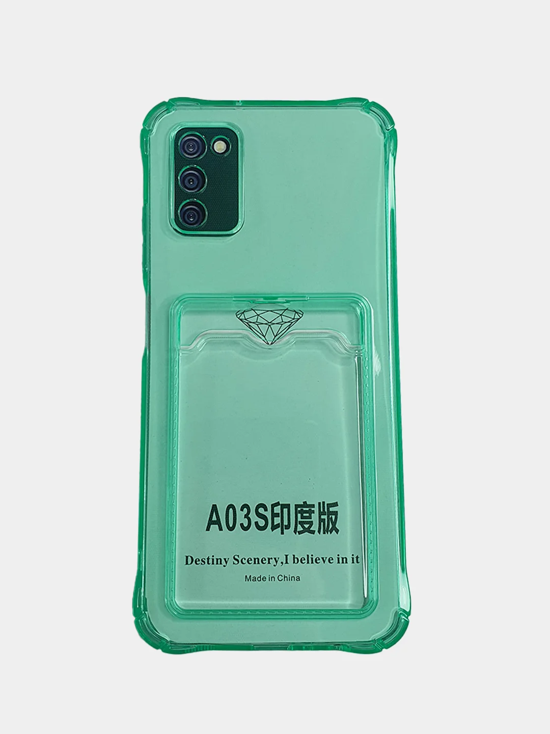 Зеленый чехол-накладка для телефона Samsung A50, А22 5g, A22 4g, A12, М32, a22S