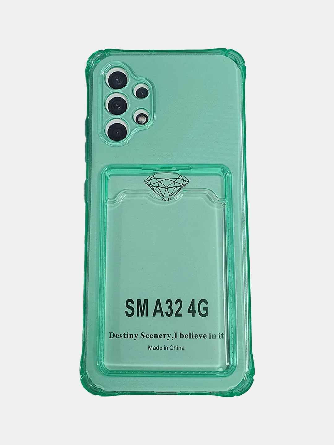 Зеленый чехол-накладка для телефона Samsung A50, А22 5g, A22 4g, A12, М32, a22S