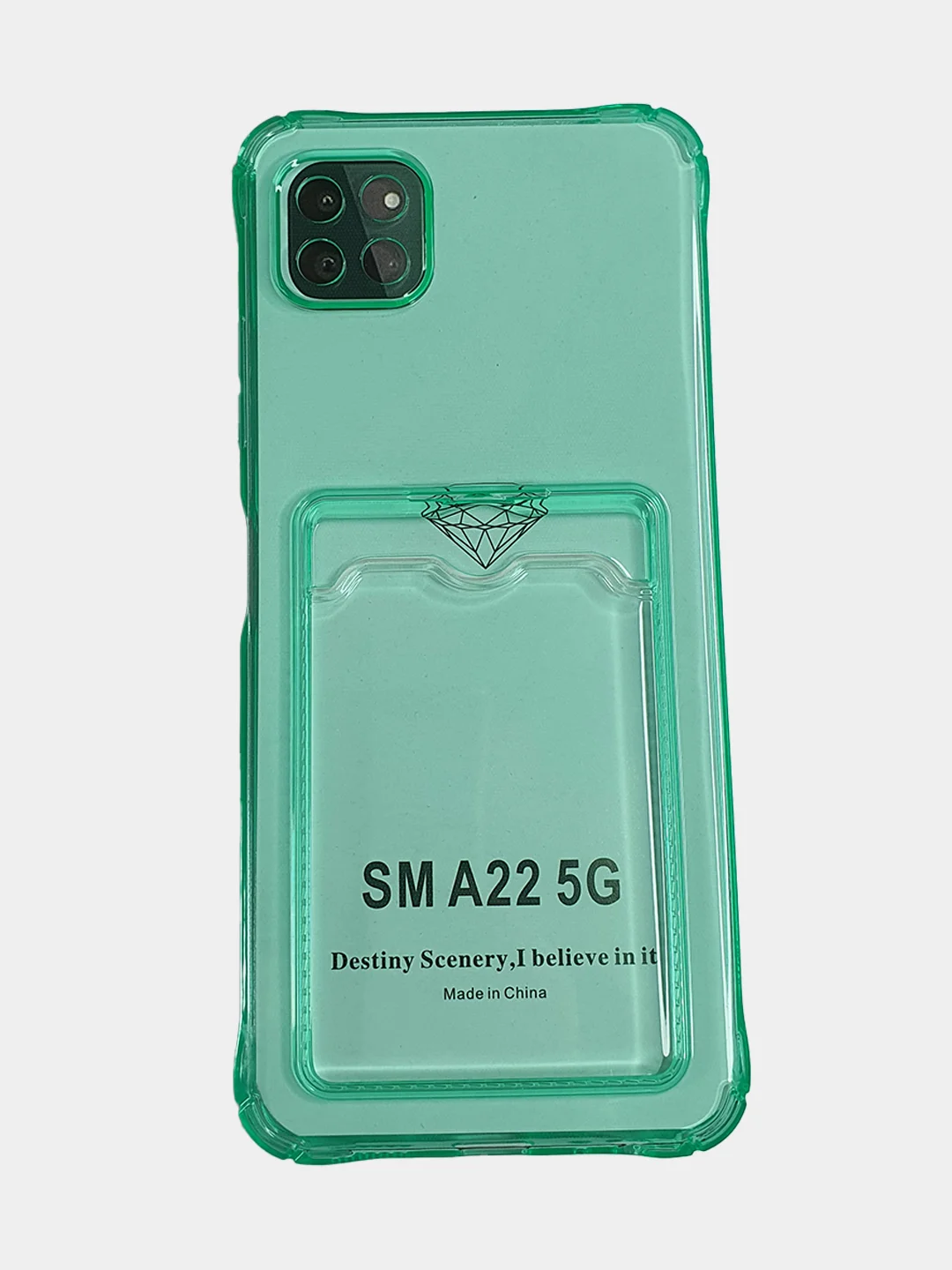 Зеленый чехол-накладка для телефона Samsung A50, А22 5g, A22 4g, A12, М32, a22S