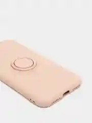 Розовый чехол силиконовый с кольцом на iPhone 6 / 6s, mobios