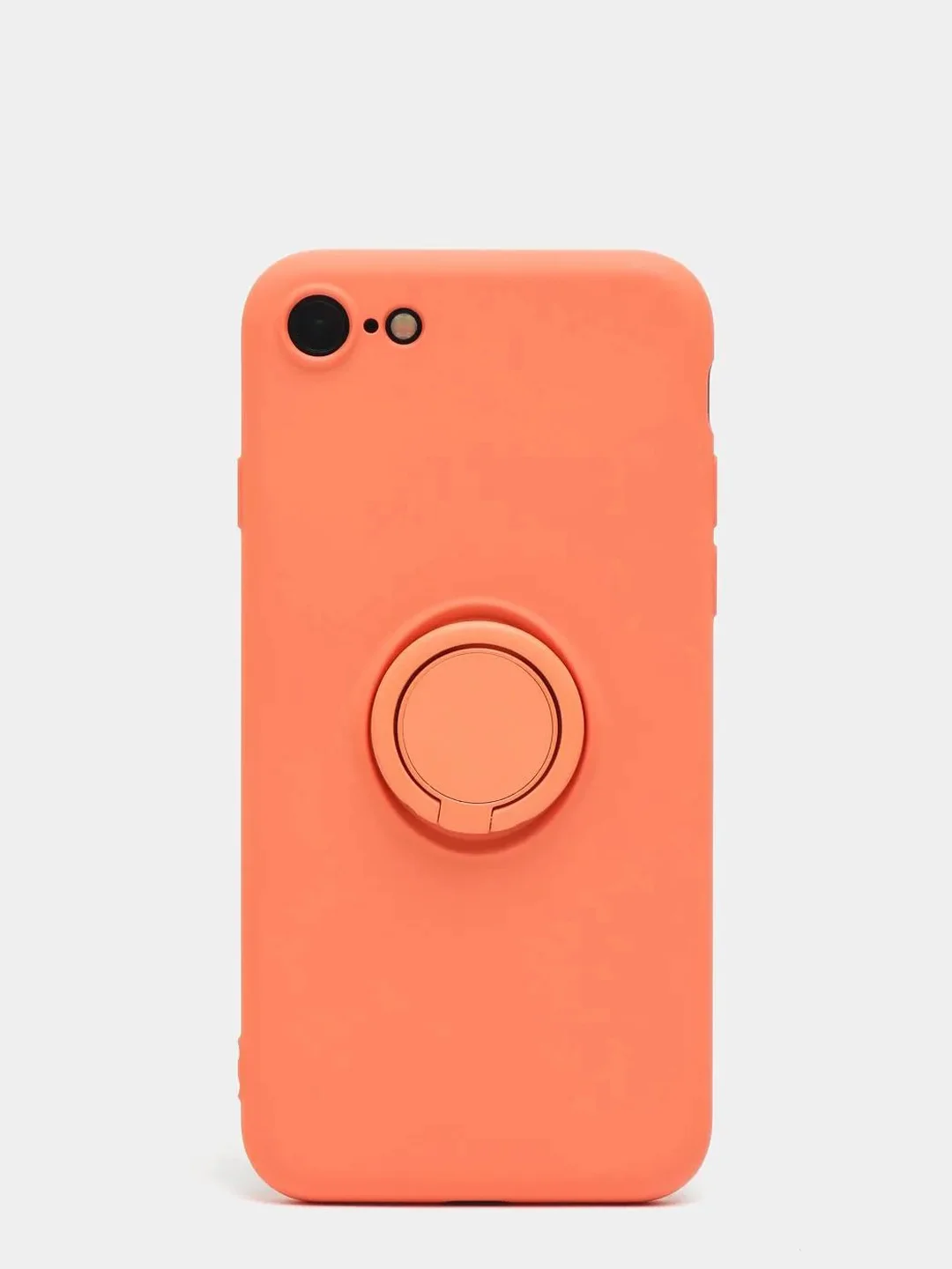 Оранжевый чехол силиконовый с кольцом на iPhone 6 / 6s, mobios