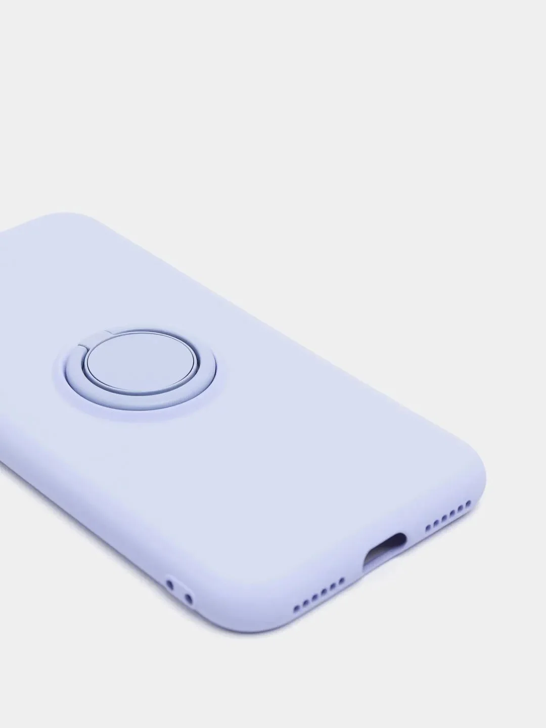 Лавандовый чехол силиконовый с кольцом на iPhone 6 / 6s, mobios