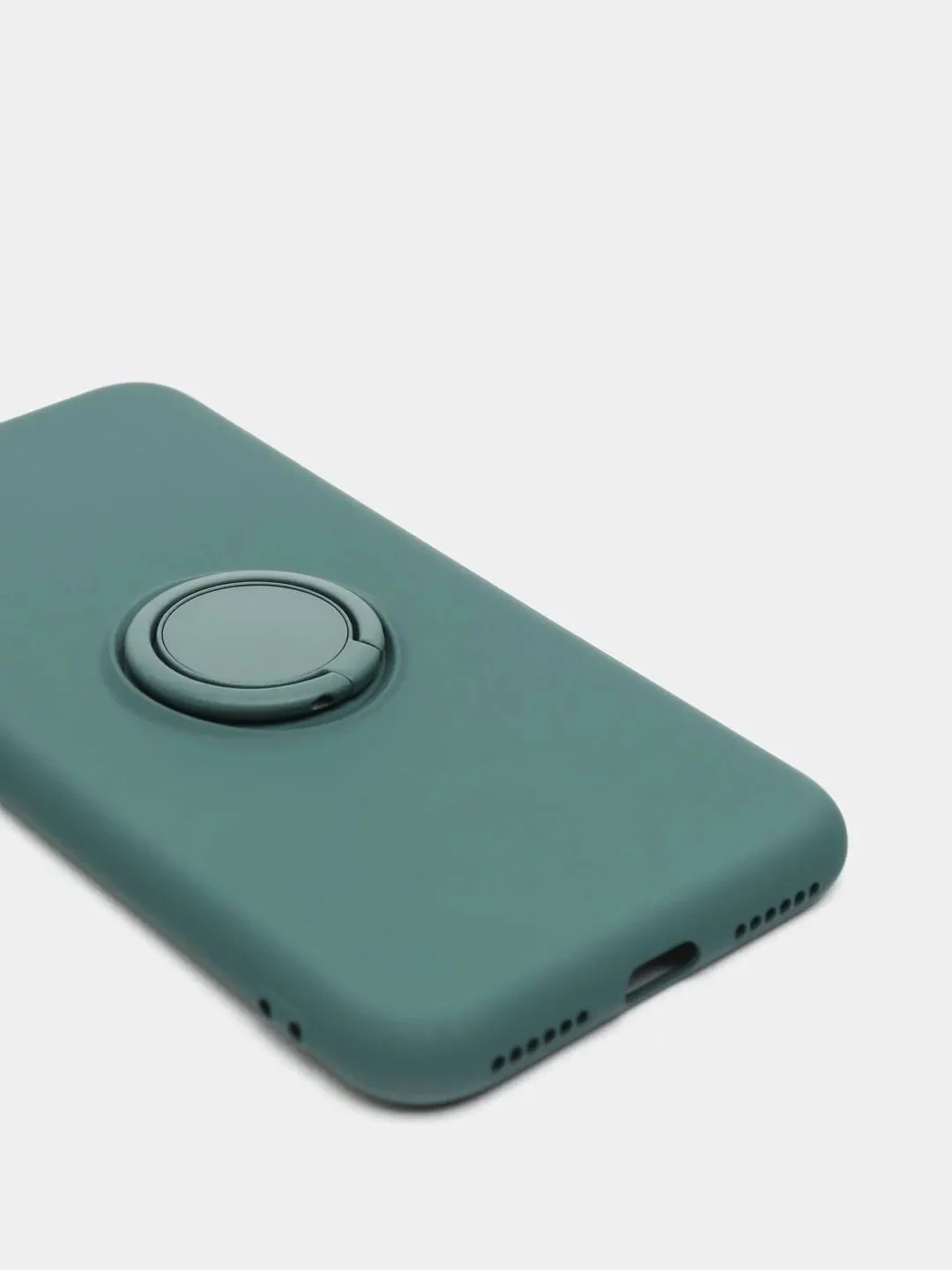 Зеленый чехол силиконовый с кольцом на iPhone 6 / 6s, mobios