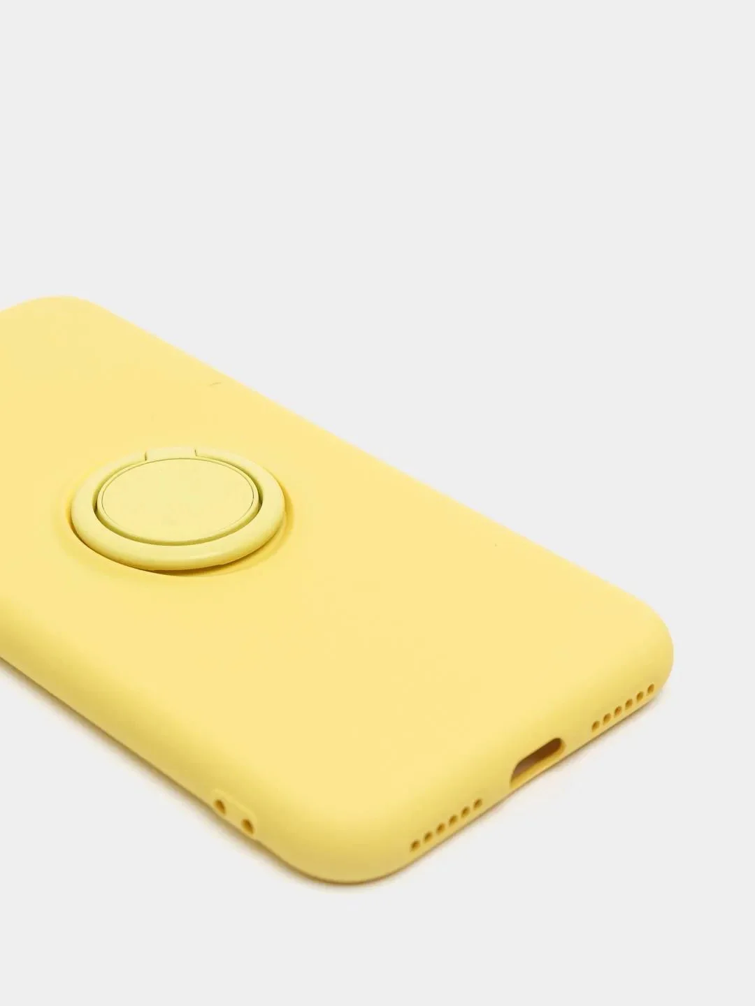 Желтый чехол силиконовый с кольцом на iPhone 6 / 6s, mobios