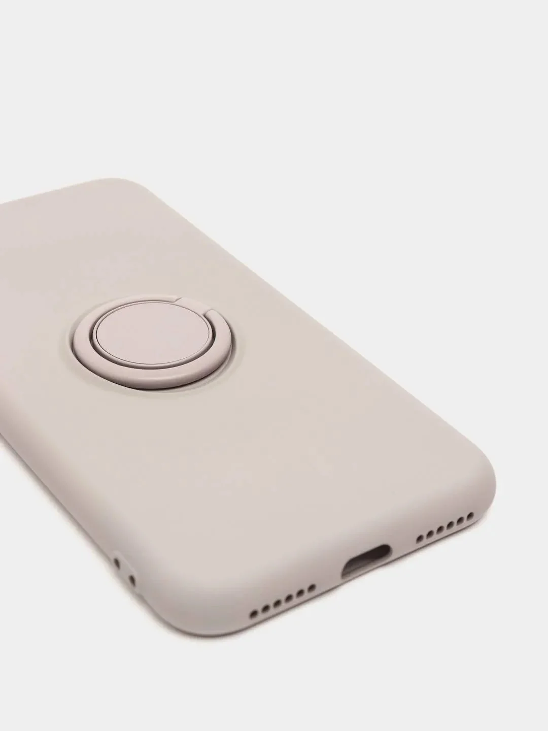 Бежевый меланж чехол силиконовый с кольцом на iPhone 6 / 6s, mobios