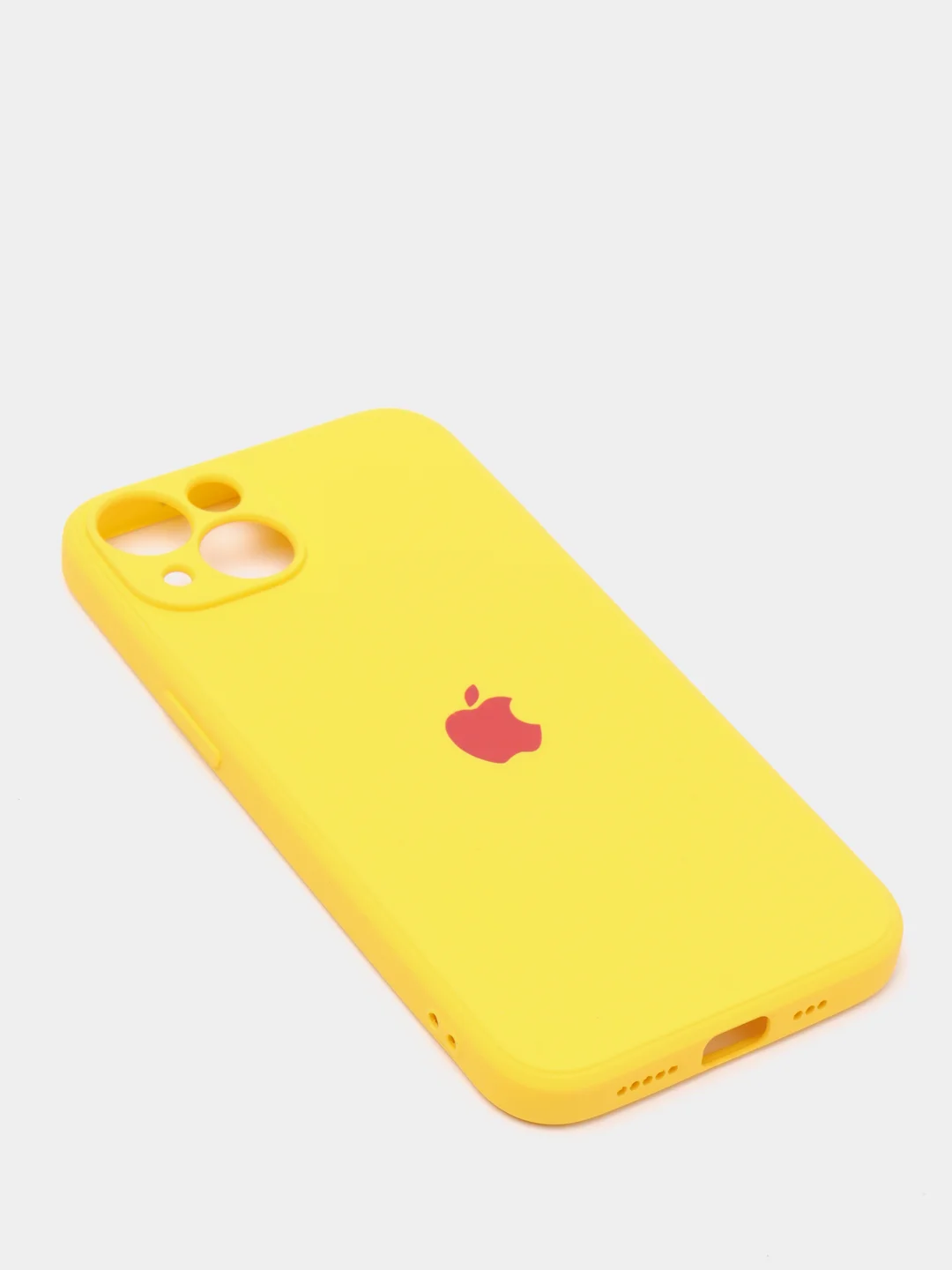 Желтый чехол на iPhone 11, 13, 12, XR, Pro, Max, Mini, бархатный