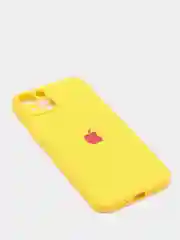 Желтый чехол на iPhone 11, 13, 12, XR, Pro, Max, Mini, бархатный