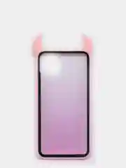 Розовый чехол для iPhone 11 Pro, с рожками, 6 цветов