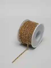 Золотой цепочка со стразами 2,5 мм и 3 мм