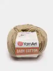 Песочный хаки пряжа YarnArt Baby cotton, 50 г, 165 м, акрил и хлопок