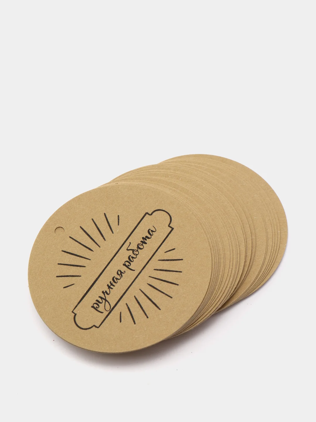 Серый бирка "handmade"