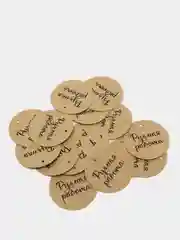 Белый бирка "handmade"