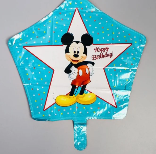 Набор фольгированных шаров Happy Birthday, Микки Маус на день рождения 1 год