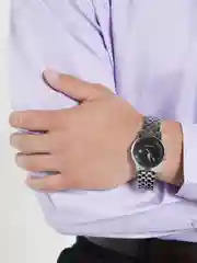 Серый металлик часы мужские, с металлическим ремешком и коробкой