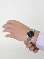 Серый металлик часы мужские, с металлическим ремешком и коробкой