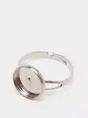 Серебряный основа для кольца, для заливки эпоксидной смолой