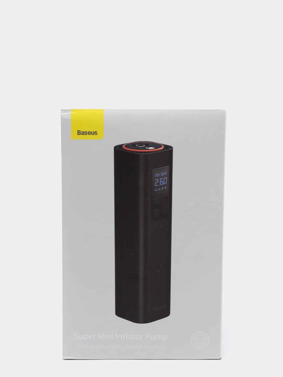 Автомобильный насос компрессор Baseus Super Mini Inflator Pump Black, CRCQ000001, black