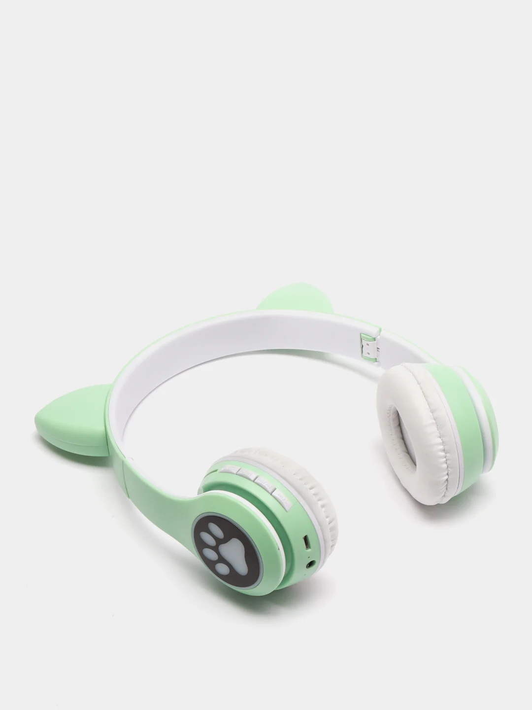 Тёмно-бирюзовый наушники беспроводные Bluetooth c кошачьими ушками CAT EAR STN-28