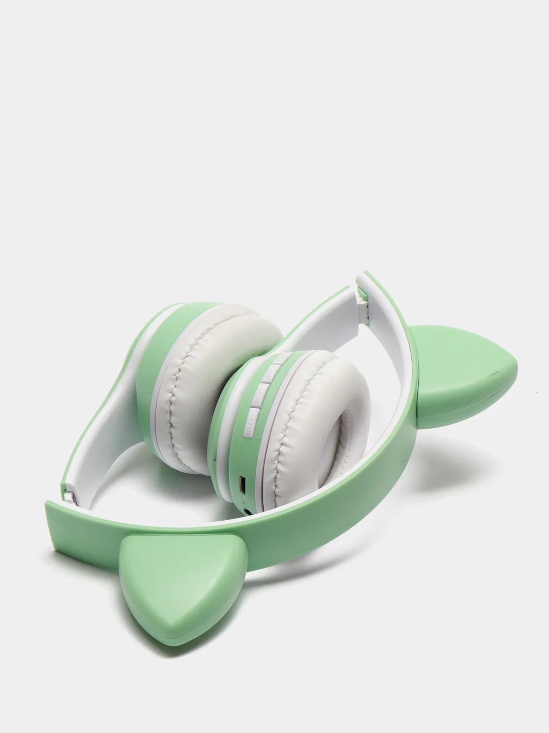 Тёмно-бирюзовый наушники беспроводные Bluetooth c кошачьими ушками CAT EAR STN-28