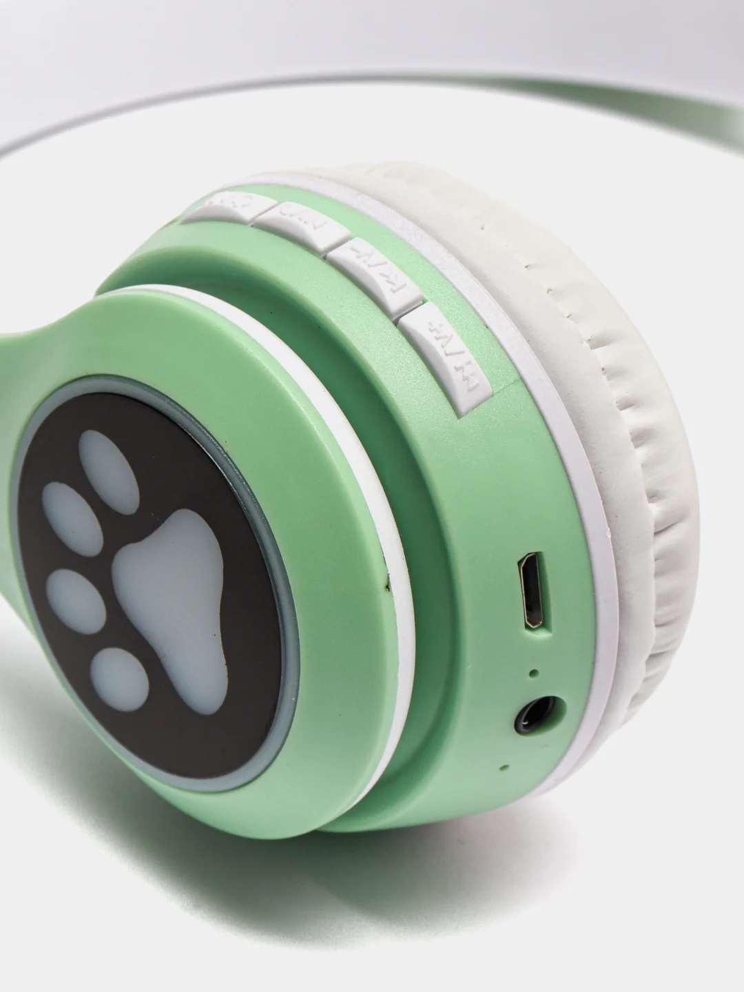 Тёмно-бирюзовый наушники беспроводные Bluetooth c кошачьими ушками CAT EAR STN-28