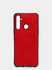 Красный чехол Realme C3 / 5 / 6i Реалми С3 / 6ай силиконовый (имитация кожи)