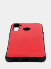 Красный чехол Realme C3 / 5 / 6i Реалми С3 / 6ай силиконовый (имитация кожи)